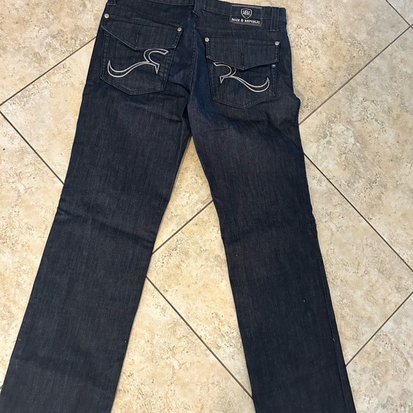 Rock & Republic Dark Denim Men's Jeans - Picture 2 of 6